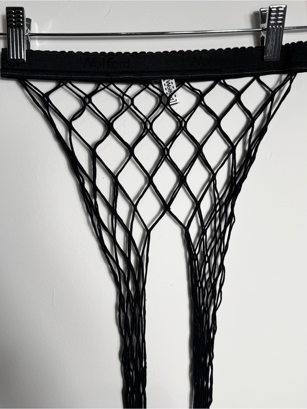 Wolford Large Black Sixties Fishnet Tights Size M Large Diamond Cut - Picture 2 of 5